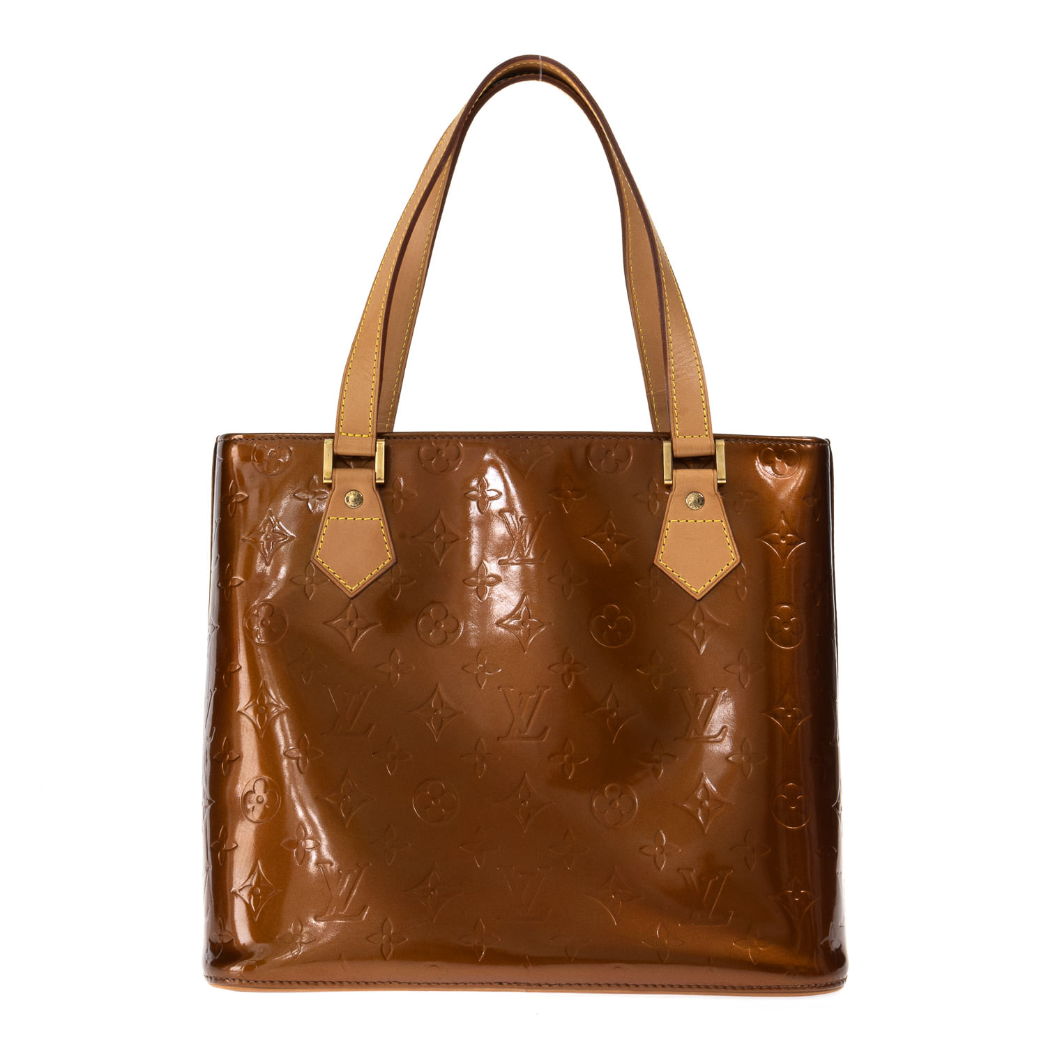 louis vuitton louis vuitton houston verniz monograma marrom
