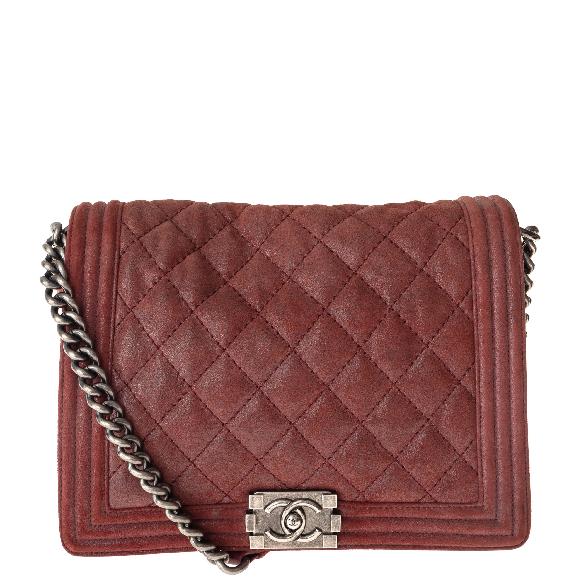 chanel boy red large