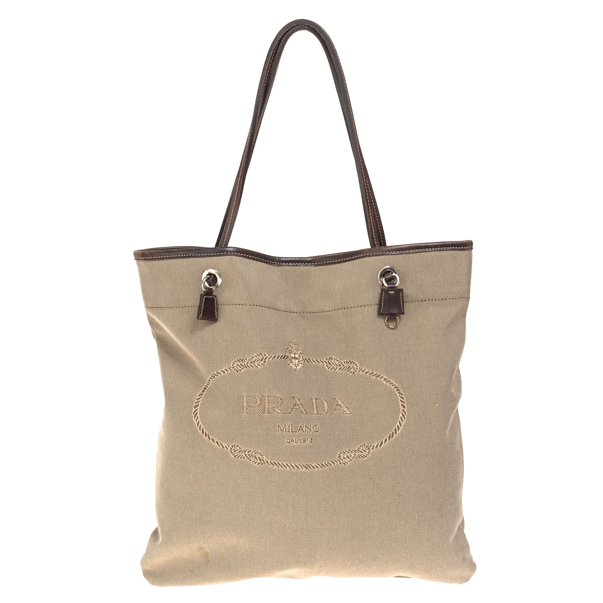 prada prada logo bege beige
