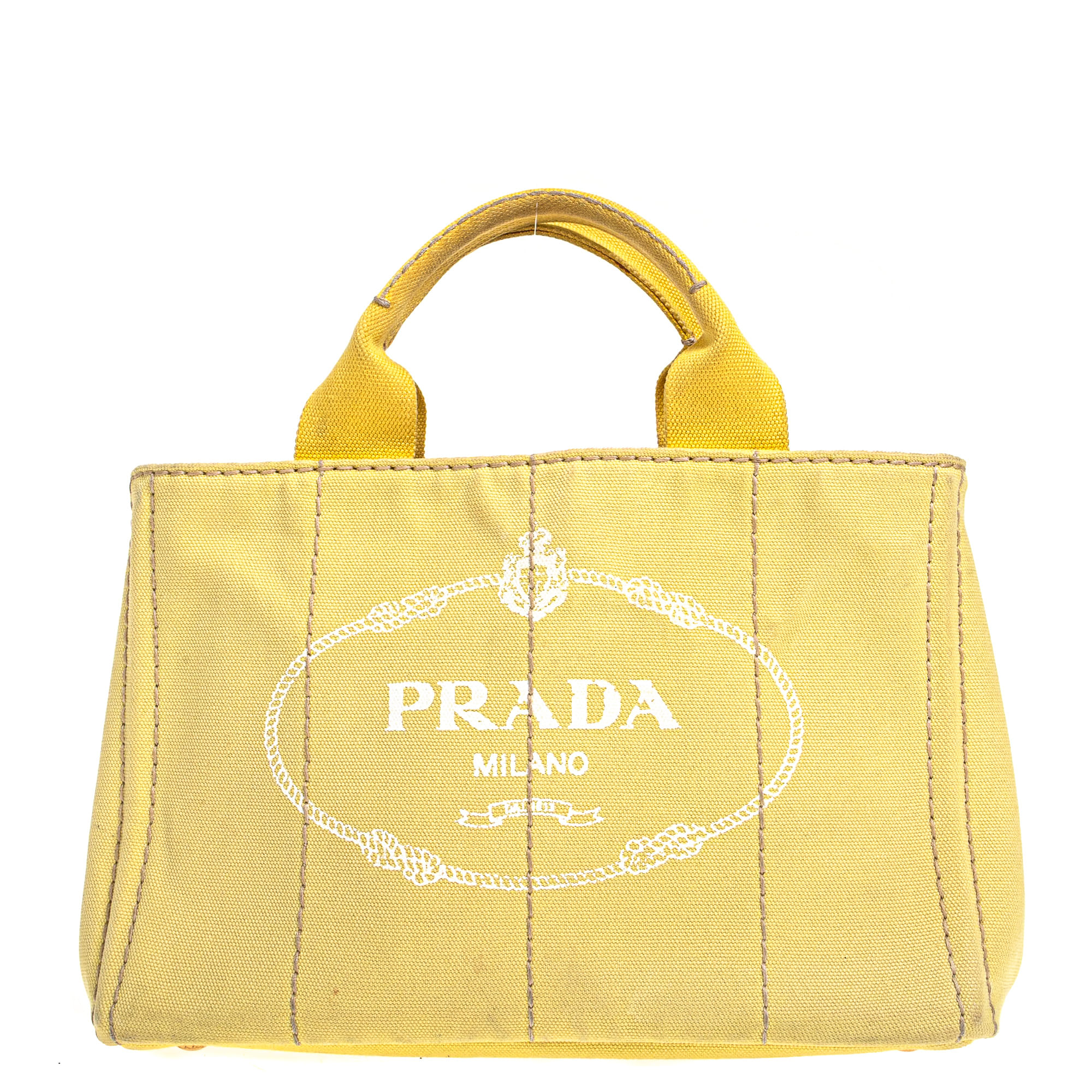 prada prada lona canapa amarela yellow