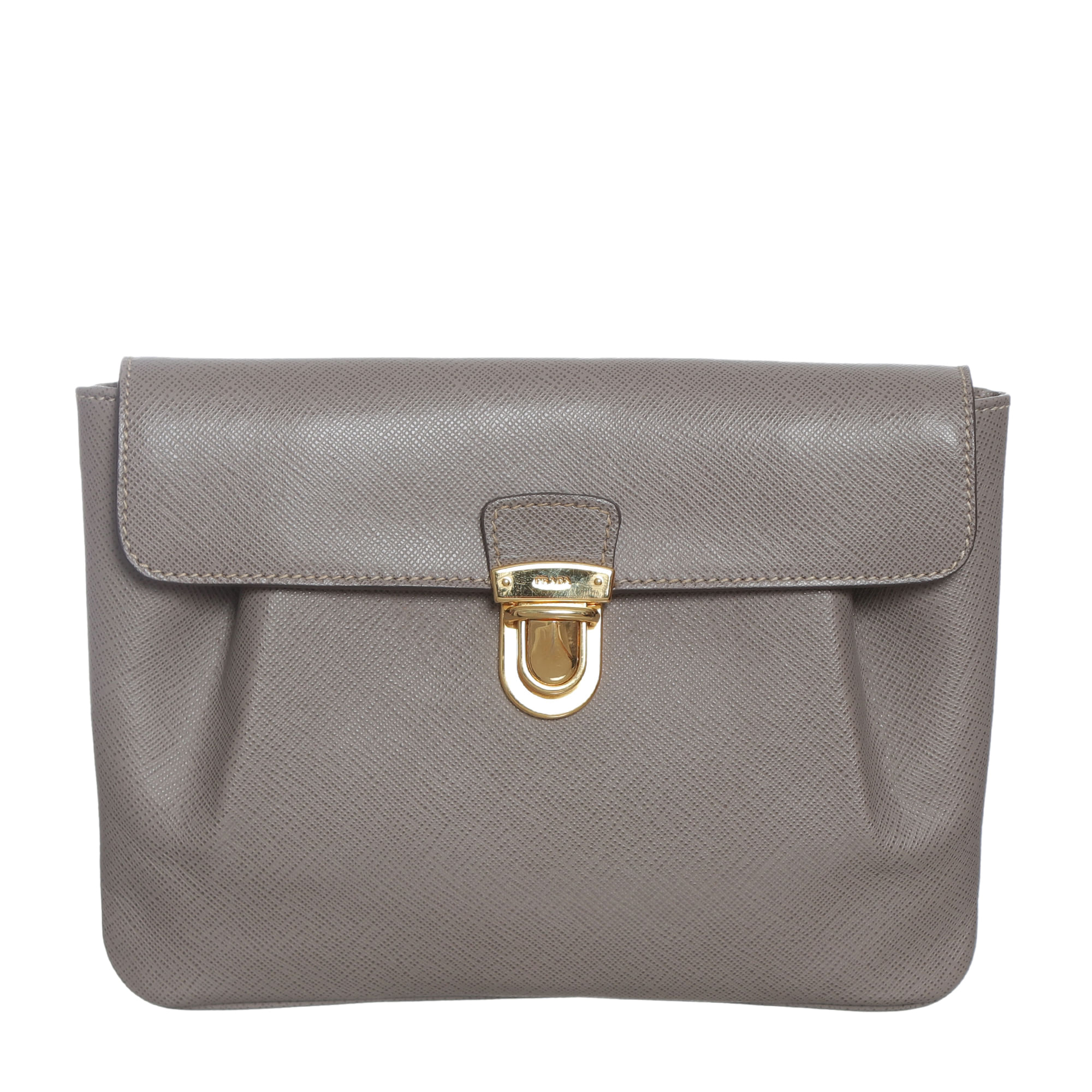 prada prada couro saffiano cinza gray