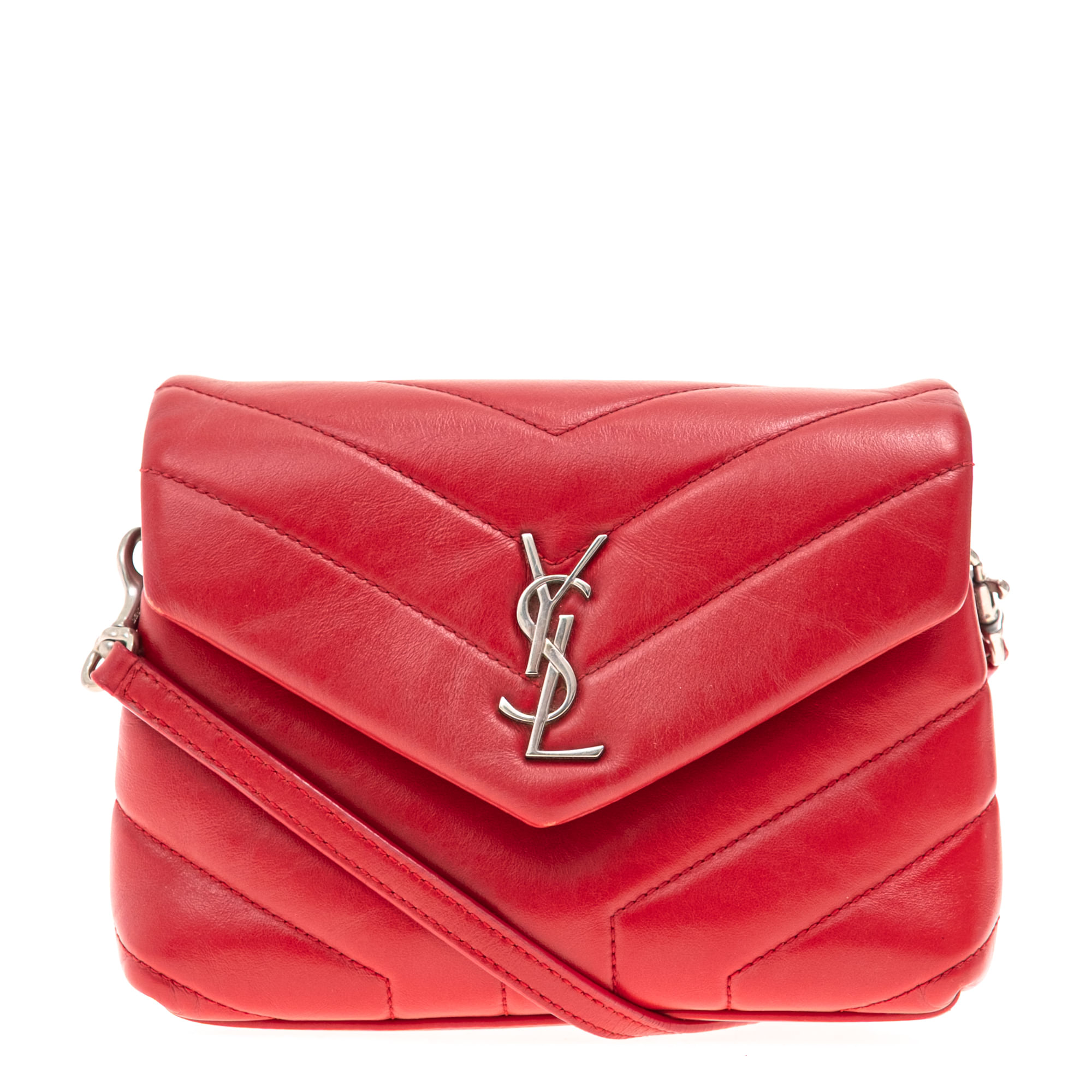 saint laurent saint laurent lolou toy vermelha red