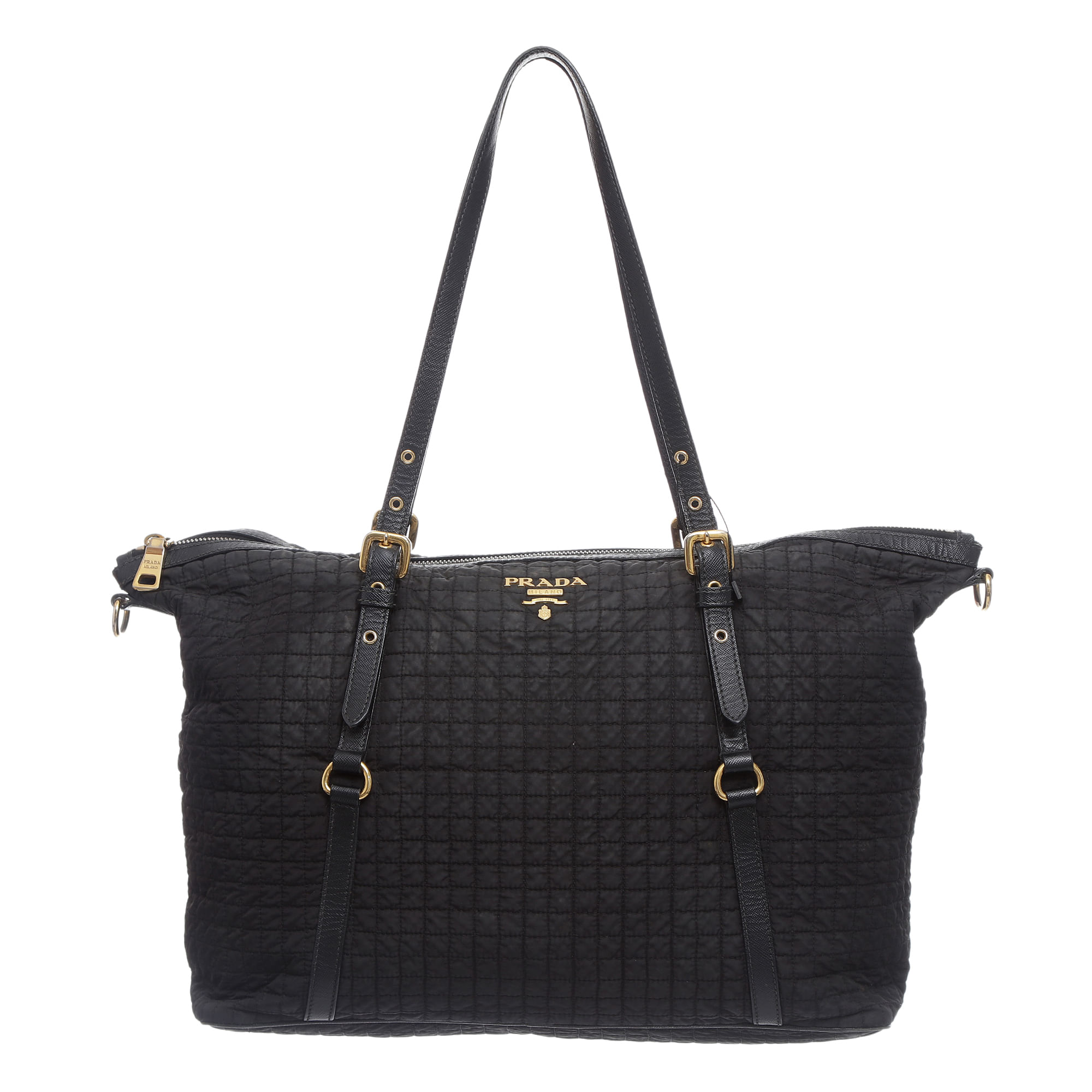 prada prada tecido e couro preto black