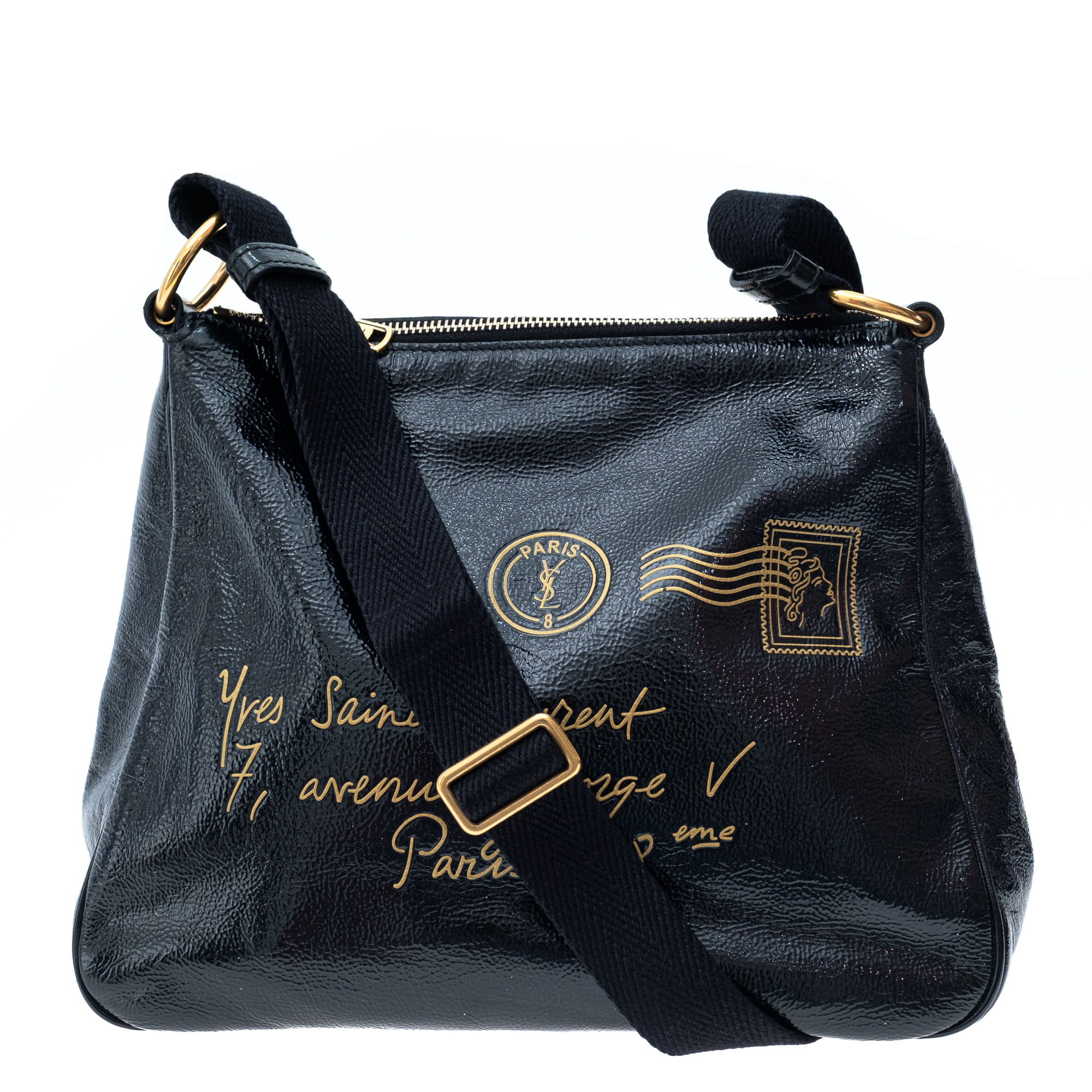 saint laurent saint laurent y mail verniz preta black