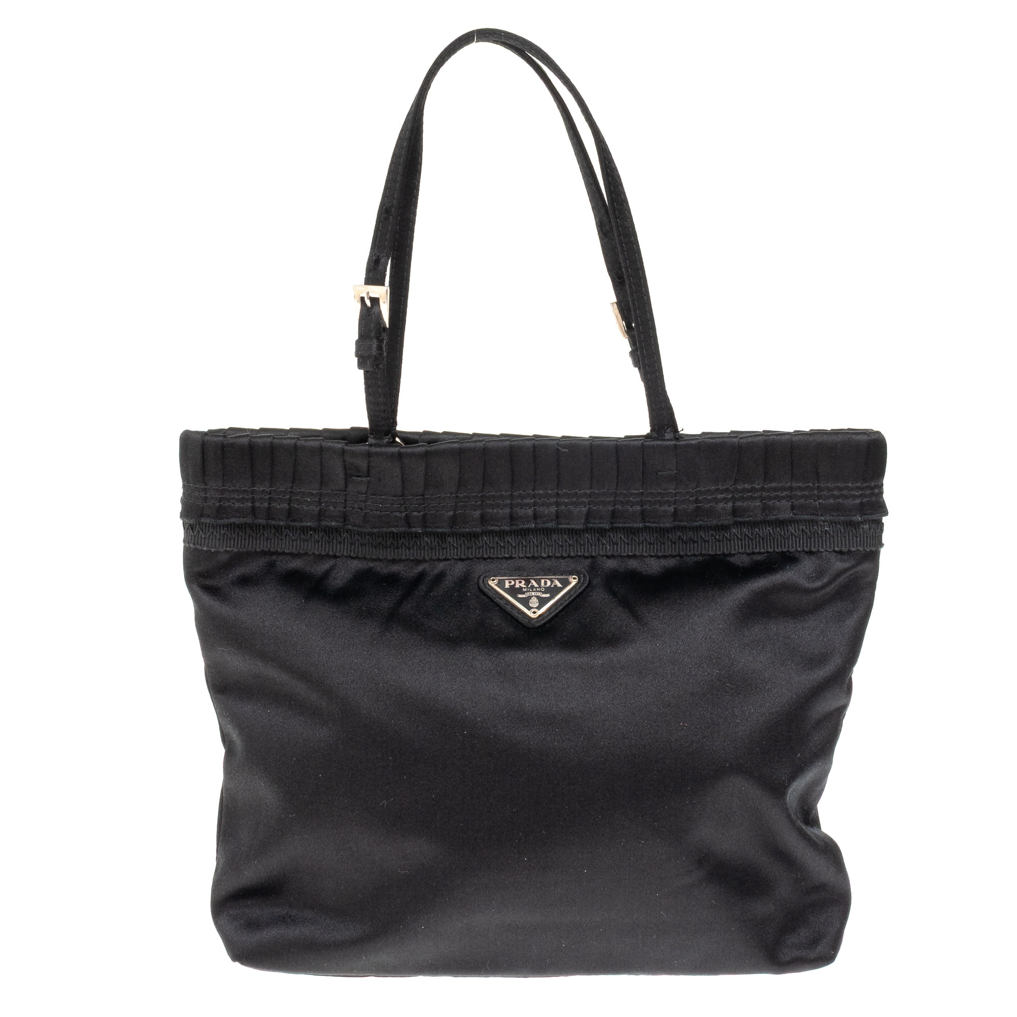 prada prada logo cetim preto black mini