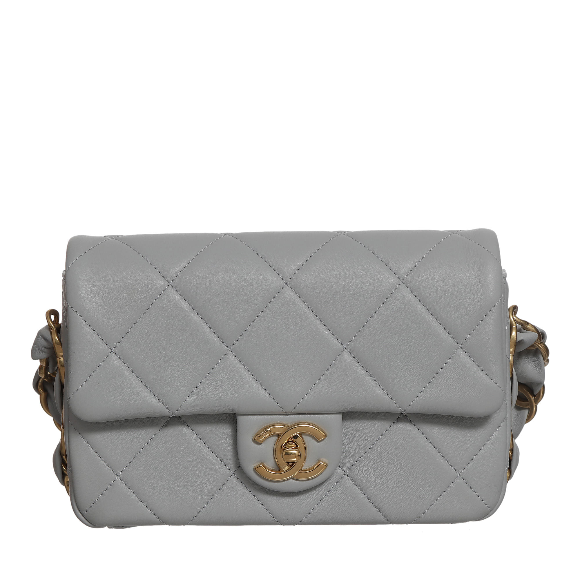 chanel mini flap blue mini
