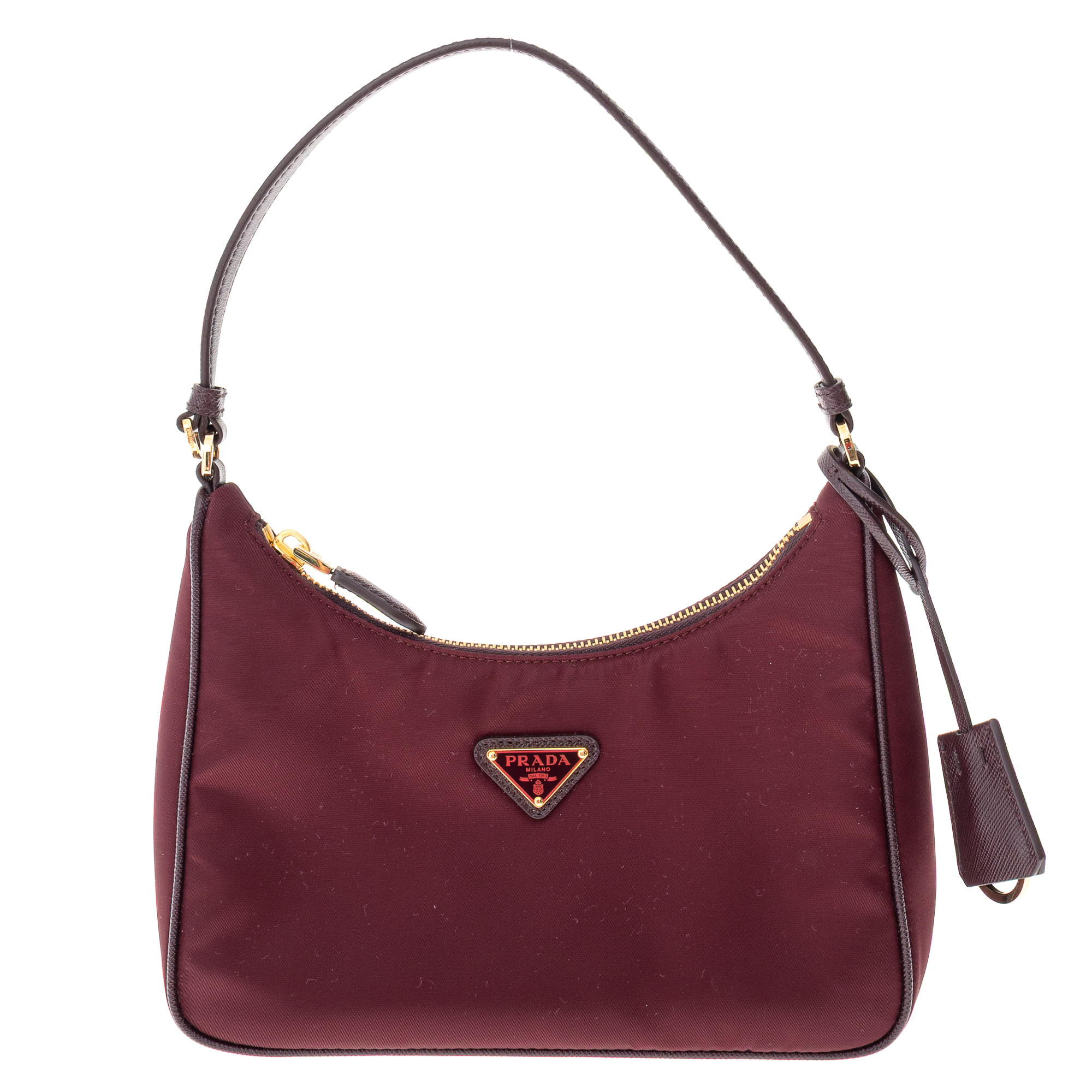prada re-edition burgundy small